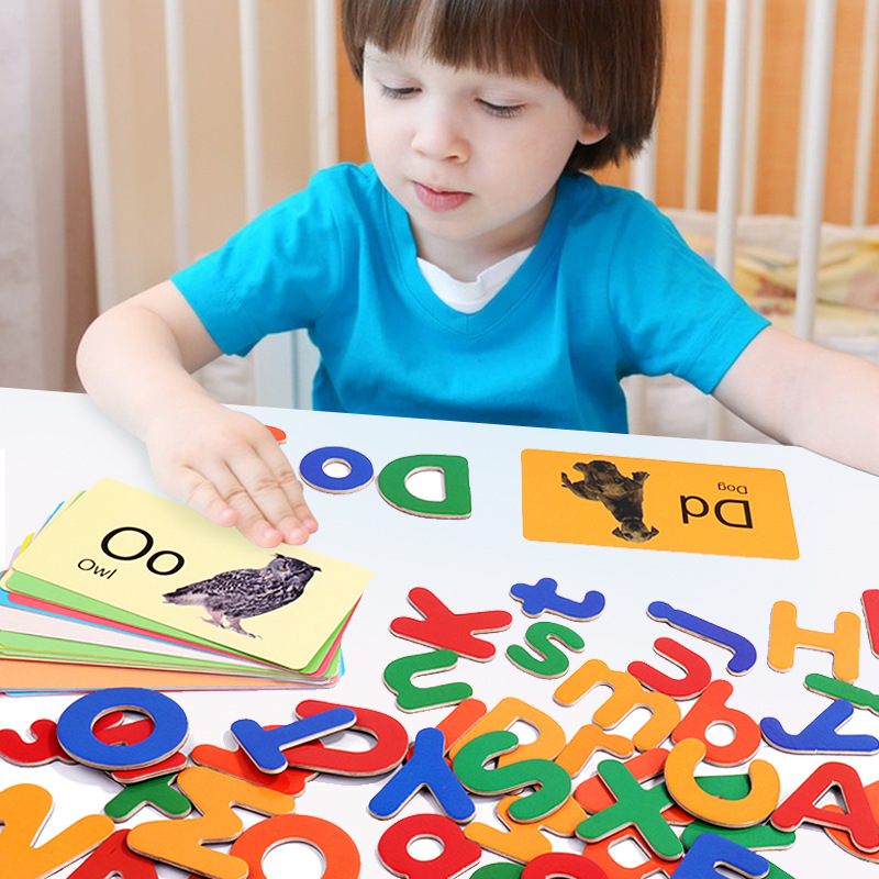 Children's Magnetic English Word Match Game Card with 26 English Letters Early Childhood Education Christmas Toy Gift - Image 2