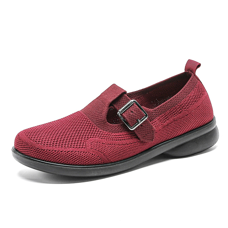 Spring Old Beijing Cloth Shoes Breathable Middle-aged and Elderly Casual Shoes Mesh Anti-slip Soft Sole Slip-on