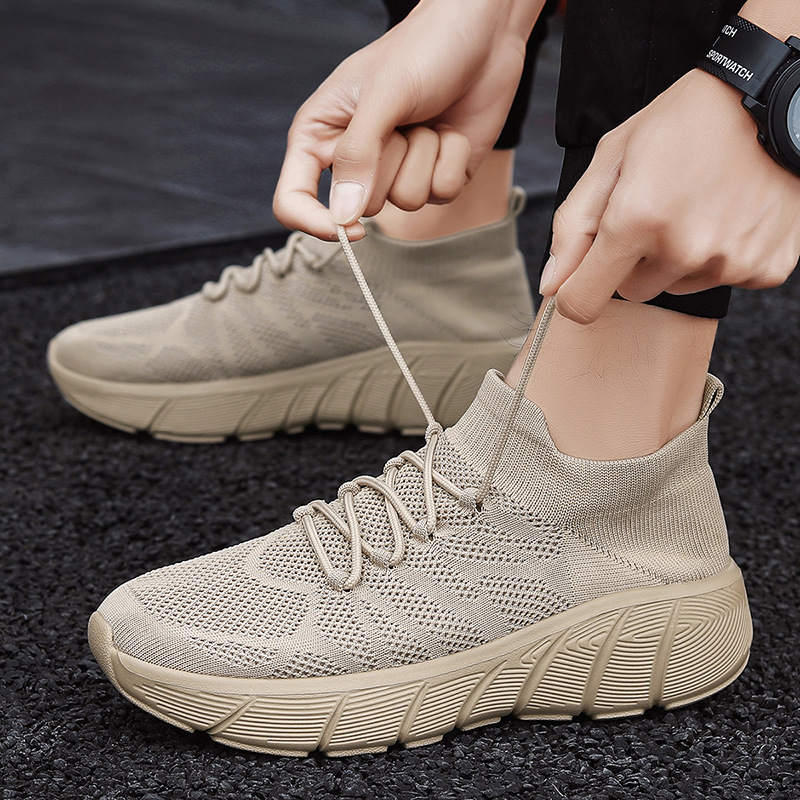 Cross-border New Socks Shoes for Men and Women, Casual Couple Shoes, Thick Sole Student Fashion All-Match Flyknit Sports Shoes for Men - Image 4