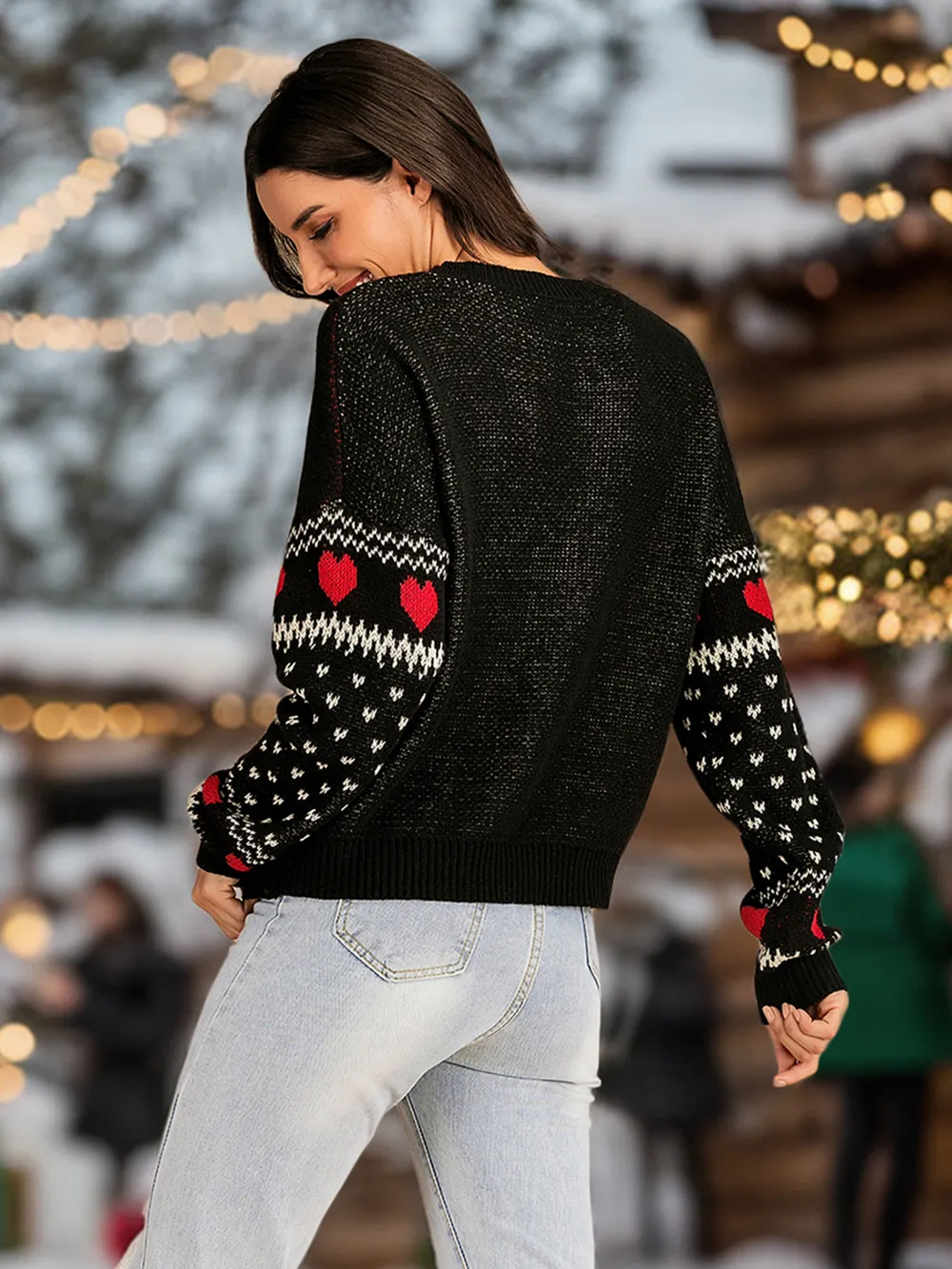 Christmas Element Round Neck Sweater - Image 5