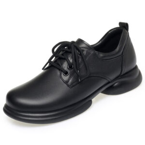 Fashion women's single leather shoes low heel thick heel casual single shoes