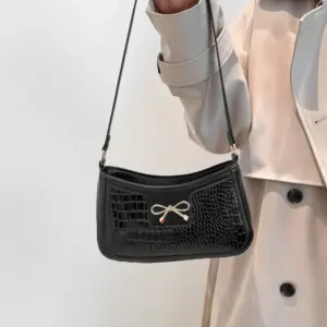 Bow PU Leather Shoulder Bag
