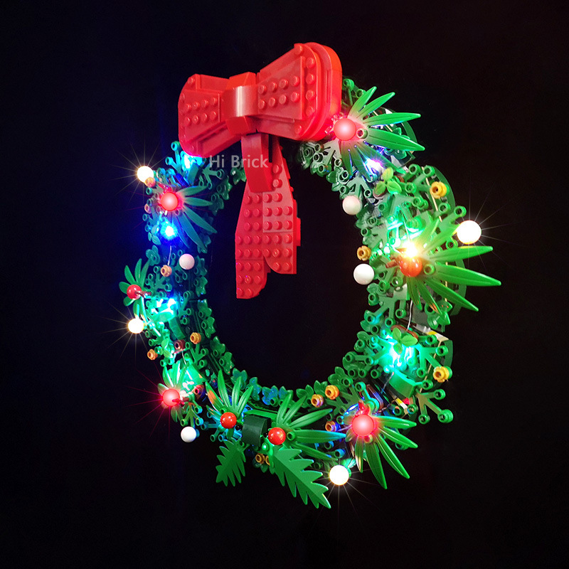 Building block lighting compatible with LEGO 40426 Christmas wreath holiday gift LED lights LEGO lights - Image 2