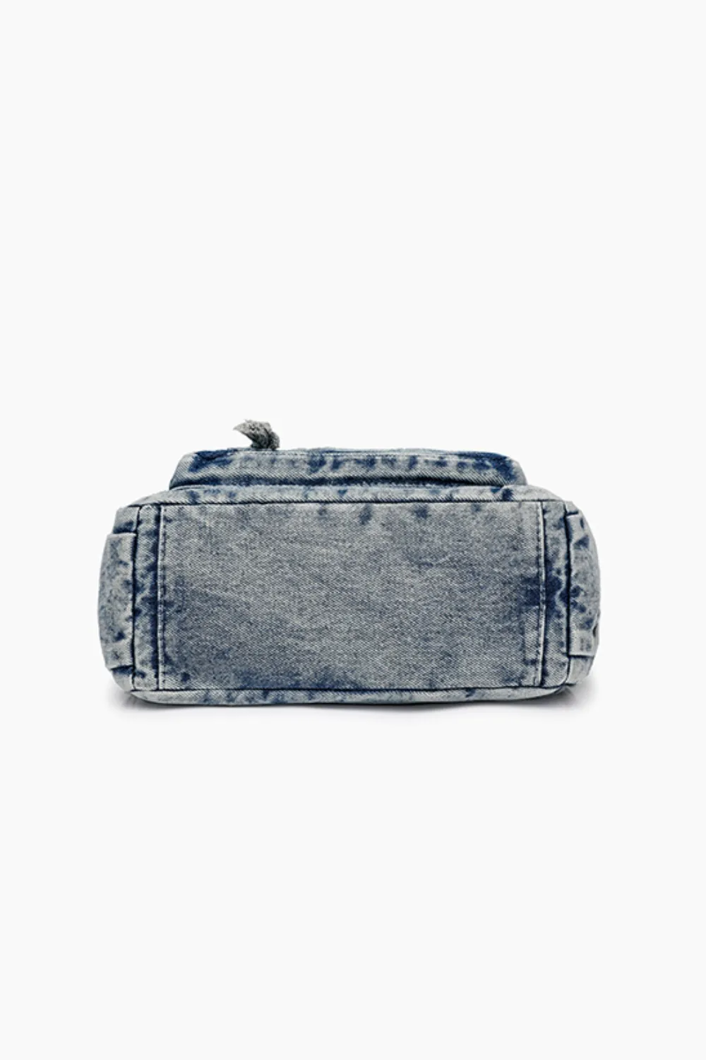 Adjustable Strap Denim Crossbody Bag - Image 4