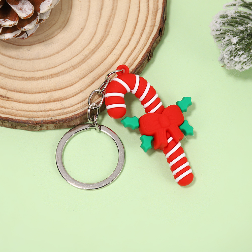 Christmas series keychains cute cartoon soft rubber dolls creative three-dimensional Santa Claus pendants small gifts - Image 3