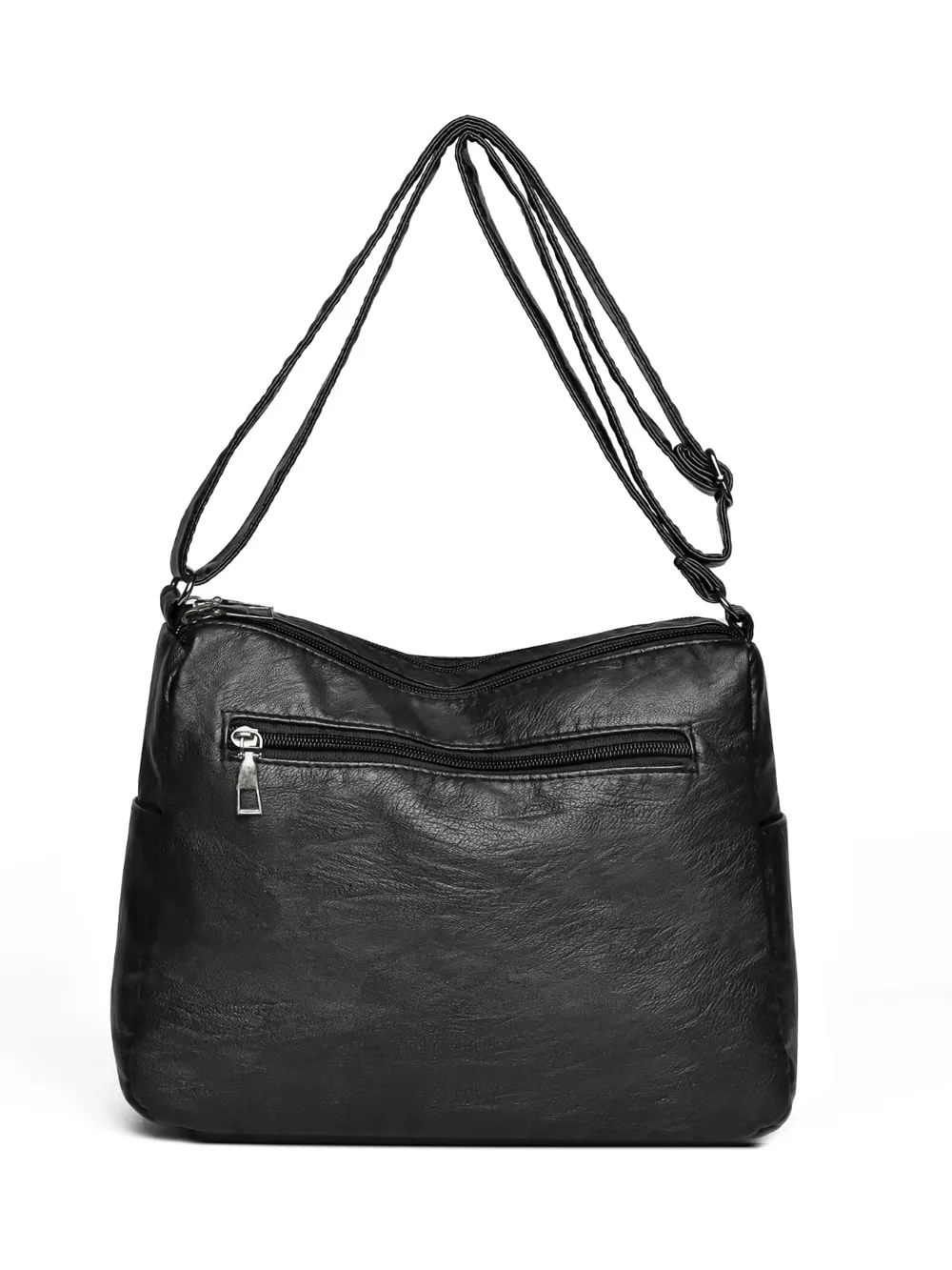 Adjustable Strap PU Leather Shoulder Bag - Image 4