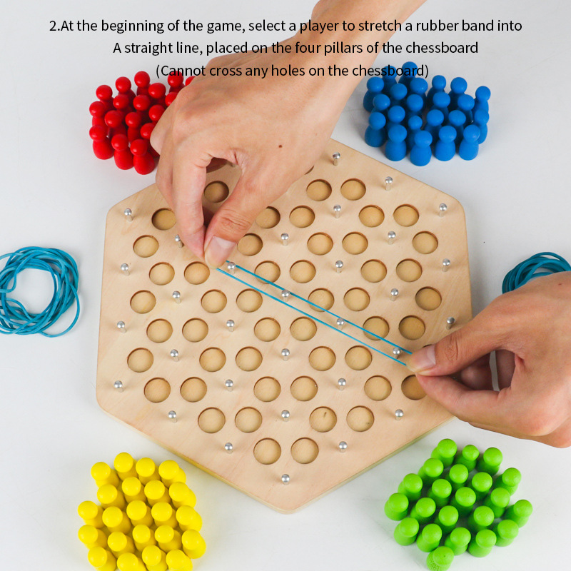 Christmas toys, gifts, geometric triangles, chain chess games, children's puzzle thinking, parent-child interaction, intellectual development, wooden toys - Image 4