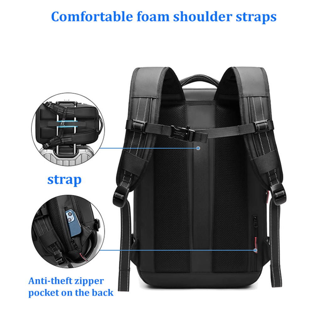 Expandable Waterproof Travel Backpacks Men Business Laptop Backpack With Valve Vacuum Compression Backpack - Image 4