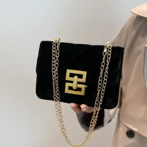 Solid Color Chain Shoulder Bag