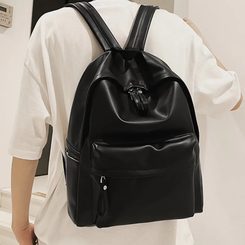 PU Leather Zip Backpack Bag - Image 7
