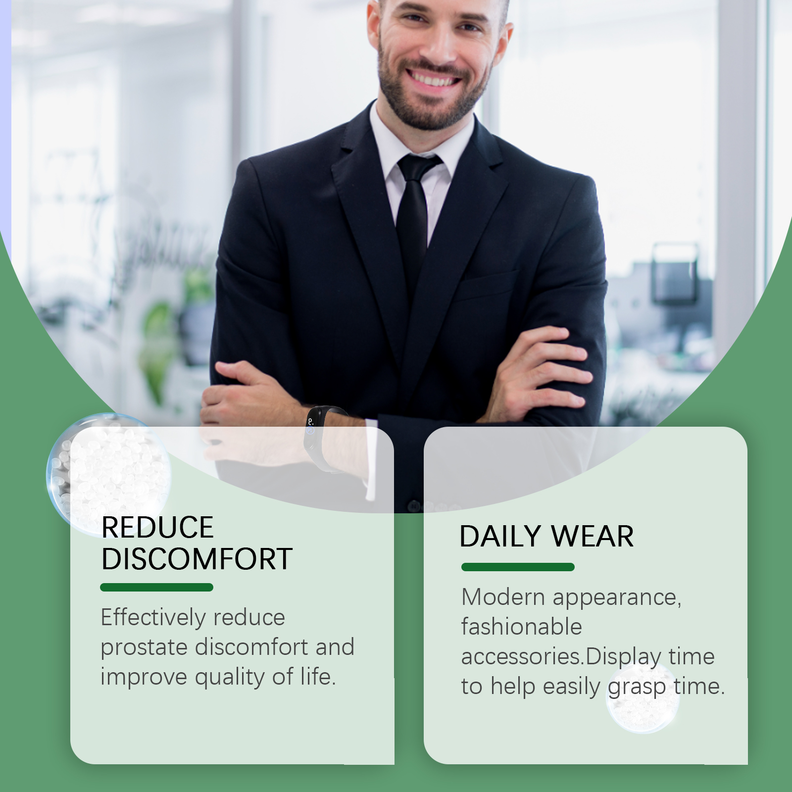 Houkea Men's Body Care Watch Enhances Daily Comfort Care Men's Body Exercise Watch - Image 4