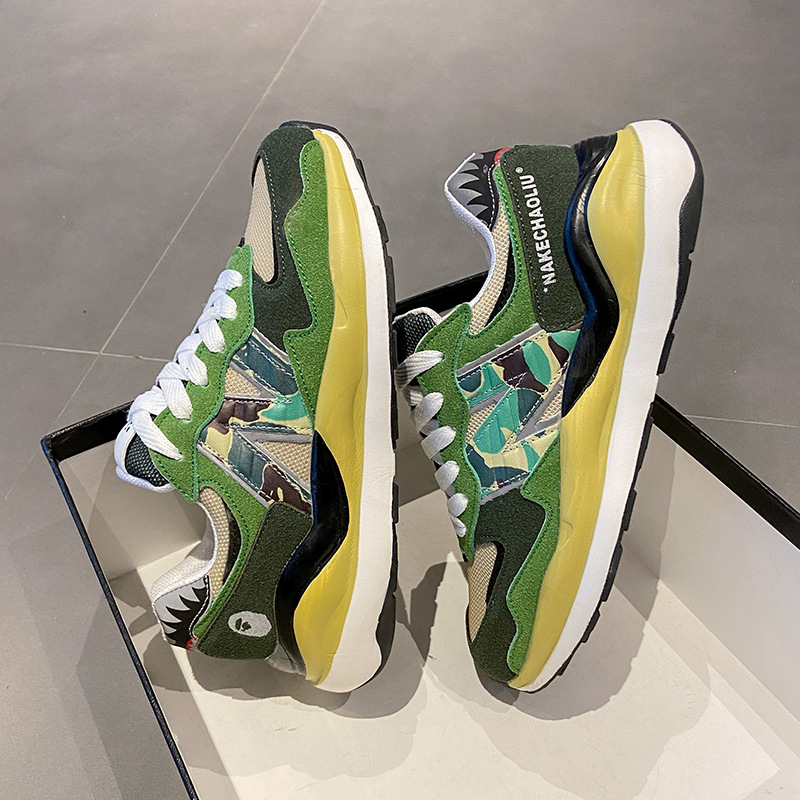 Ape Shark Reflective Retro Ancestor Grey NB5740 Camouflage N-Word Shoes Unisex Dad Shoes Casual Sports Shoes Trendy - Image 6