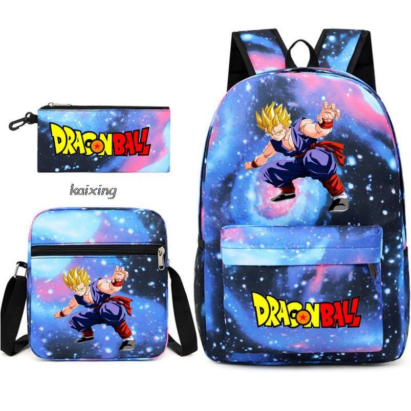 Youth Dragon Ball Backpack Student Shoulder Bag Travel Bag 3-Piece Set - Image 17