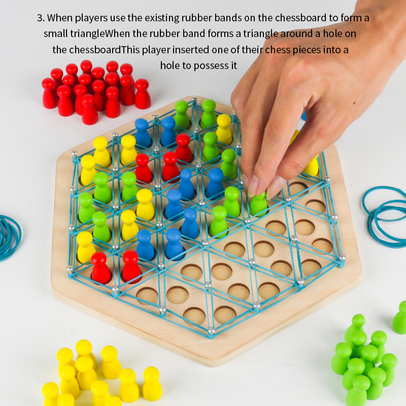 Christmas toys, gifts, geometric triangles, chain chess games, children's puzzle thinking, parent-child interaction, intellectual development, wooden toys - Image 6