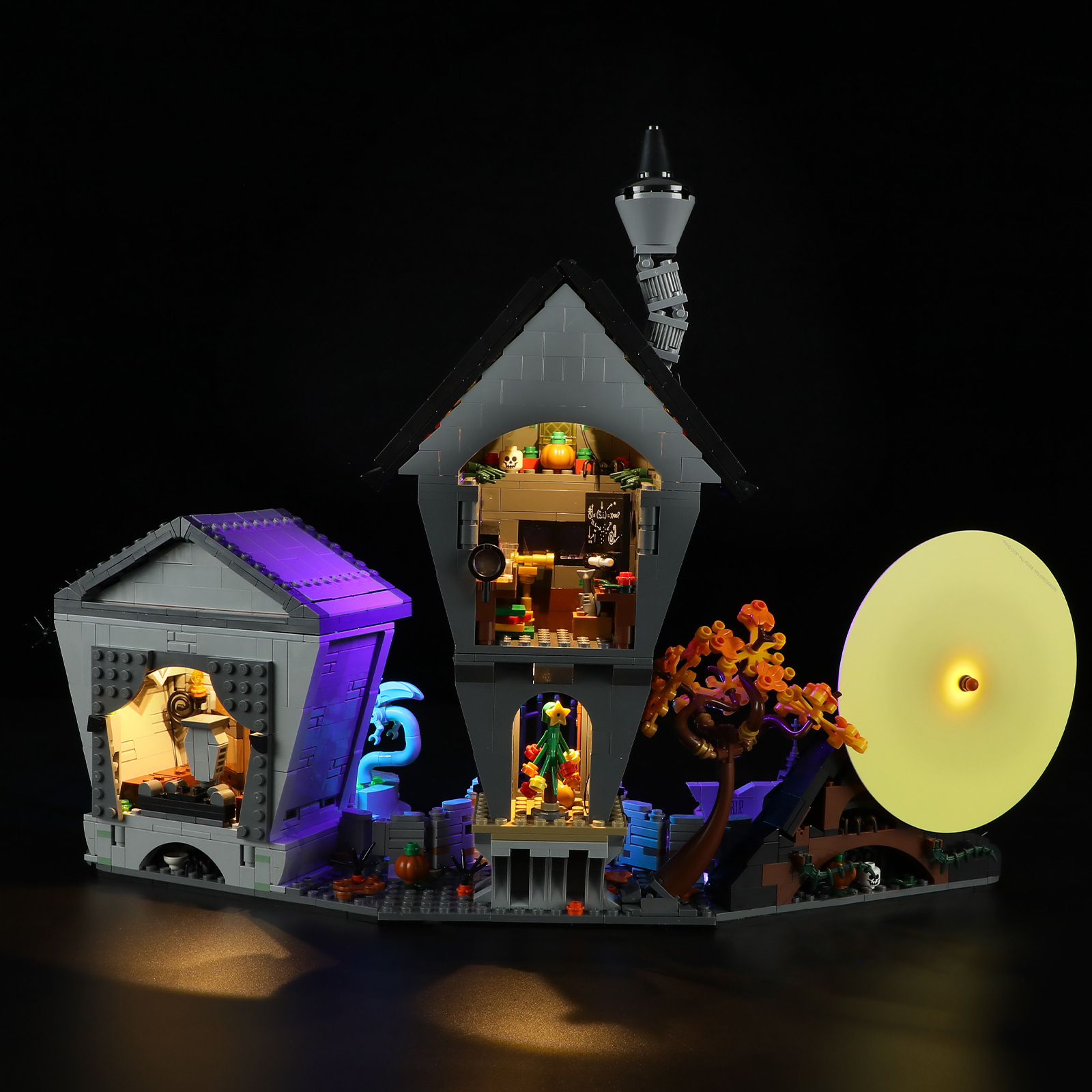 Compatible with LEGO 21351 Christmas Horror Night Building Blocks, LED Lighting, Winter Christmas Series Column lighting - Image 3