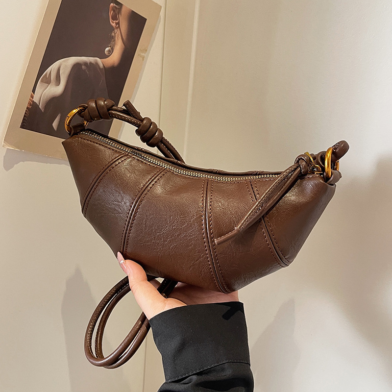 Brown bag women's crossbody bag cow horn bag - Image 8