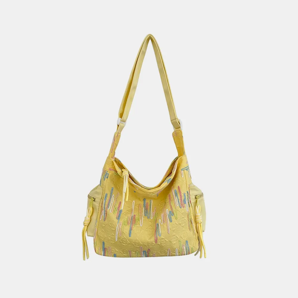 Contrast Texture Shoulder Bag - Image 2
