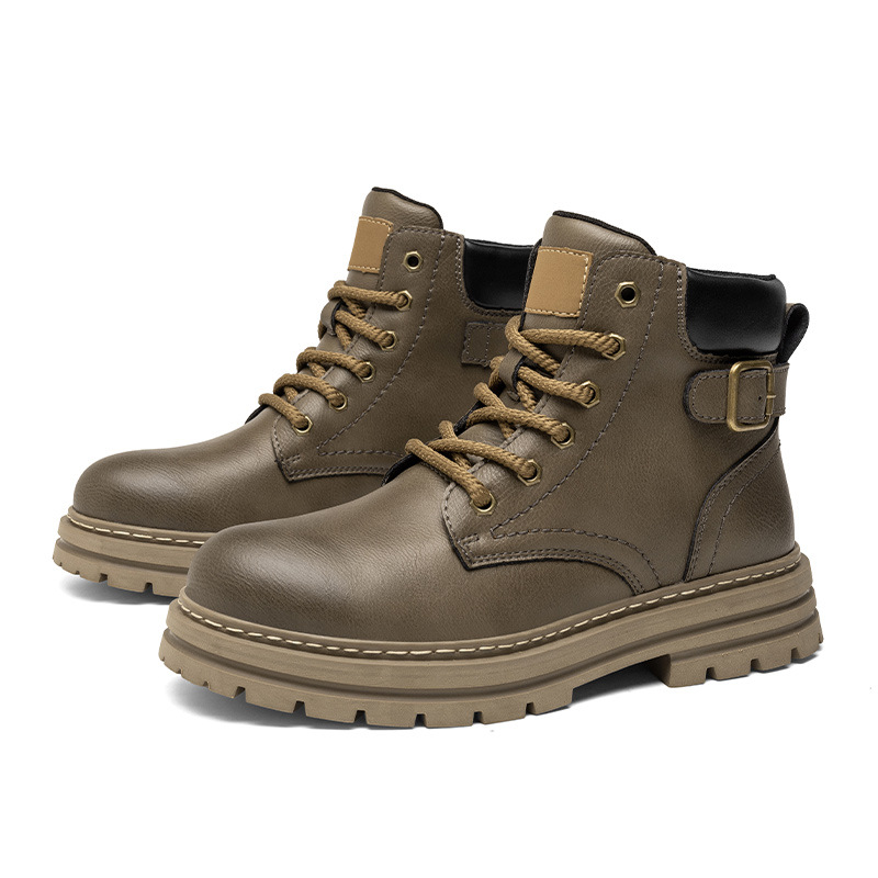 Martin boots autumn and winter retro high top men's workwear boots - Image 5