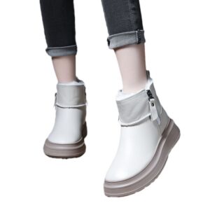 Thick Sole Snow Boots for Women Short Cuff Winter Warm Furry Boots Trendy Fashion Women's Shoes