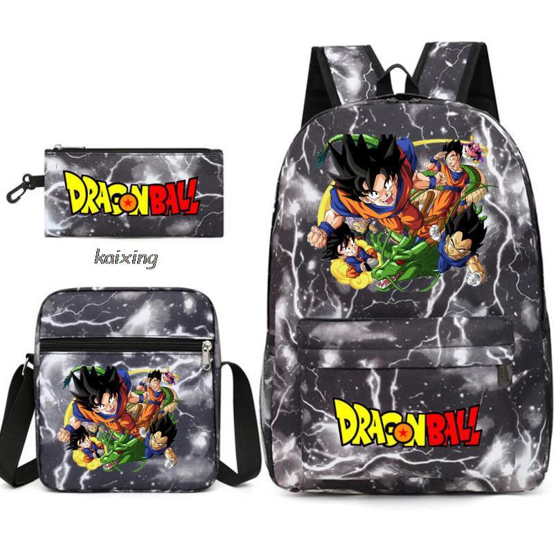 Youth Dragon Ball Backpack Student Shoulder Bag Travel Bag 3-Piece Set - Image 12