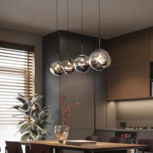 Restaurant Pendant Light Villa Loft Duplex Atrium Staircase Long Line Light Luxury Acrylic Living Room Pendant Light