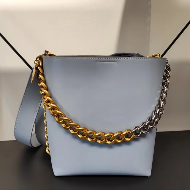 New Women's Bucket Bag Luxury Shoulder Bag High Quality Handbag Fashion Women's Bag Thick Chain Party Bag Wallet - Image 9