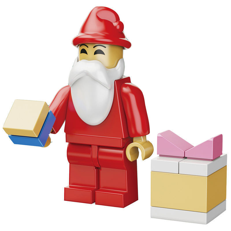 Assembling building blocks, twisting eggs, Santa Claus, reindeer pulling, children and toddlers, Christmas gifts - Image 4