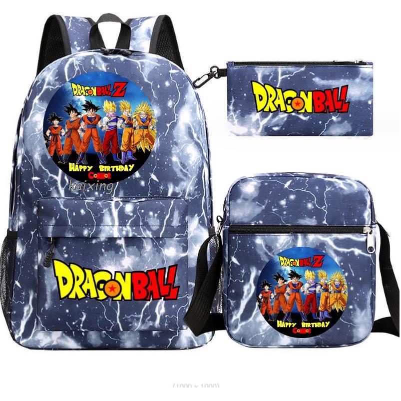 Youth Dragon Ball Backpack Student Shoulder Bag Travel Bag 3-Piece Set - Image 25