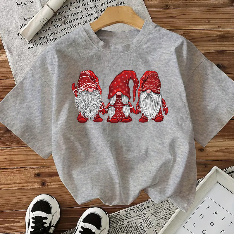 Doll Cotton Women's Short Sleeve Fashion Style Top American Christmas New Arrival - Image 6