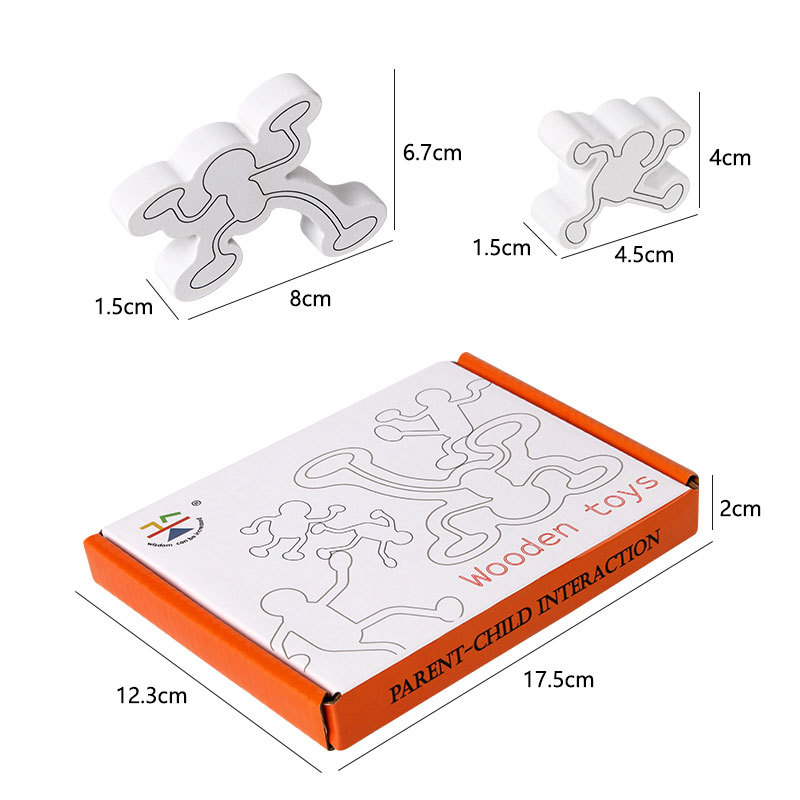 Christmas toy gift mini irregular little person stacking high children's early education puzzle balance stacking music focus training building block toys - Image 4