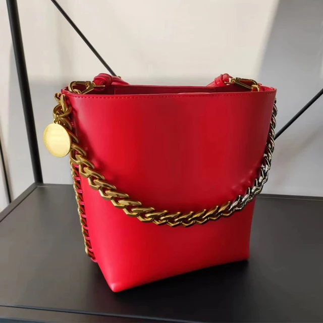 New Women's Bucket Bag Luxury Shoulder Bag High Quality Handbag Fashion Women's Bag Thick Chain Party Bag Wallet - Image 10