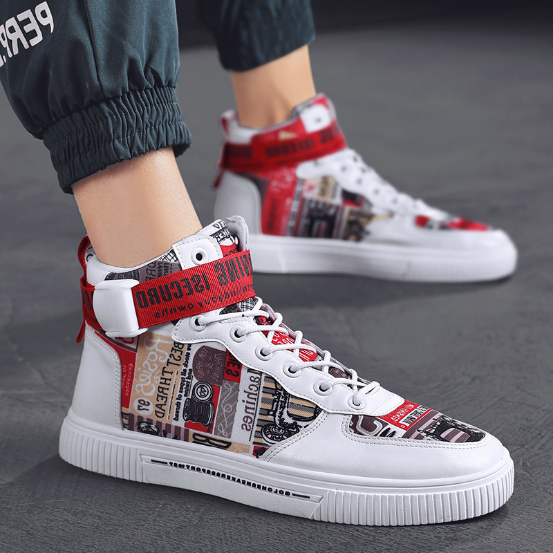 Spring men's trendy shoes, new black high top shoes for teenagers, sports shoes for boys, junior high school students, and men's adobe shoes - Image 9