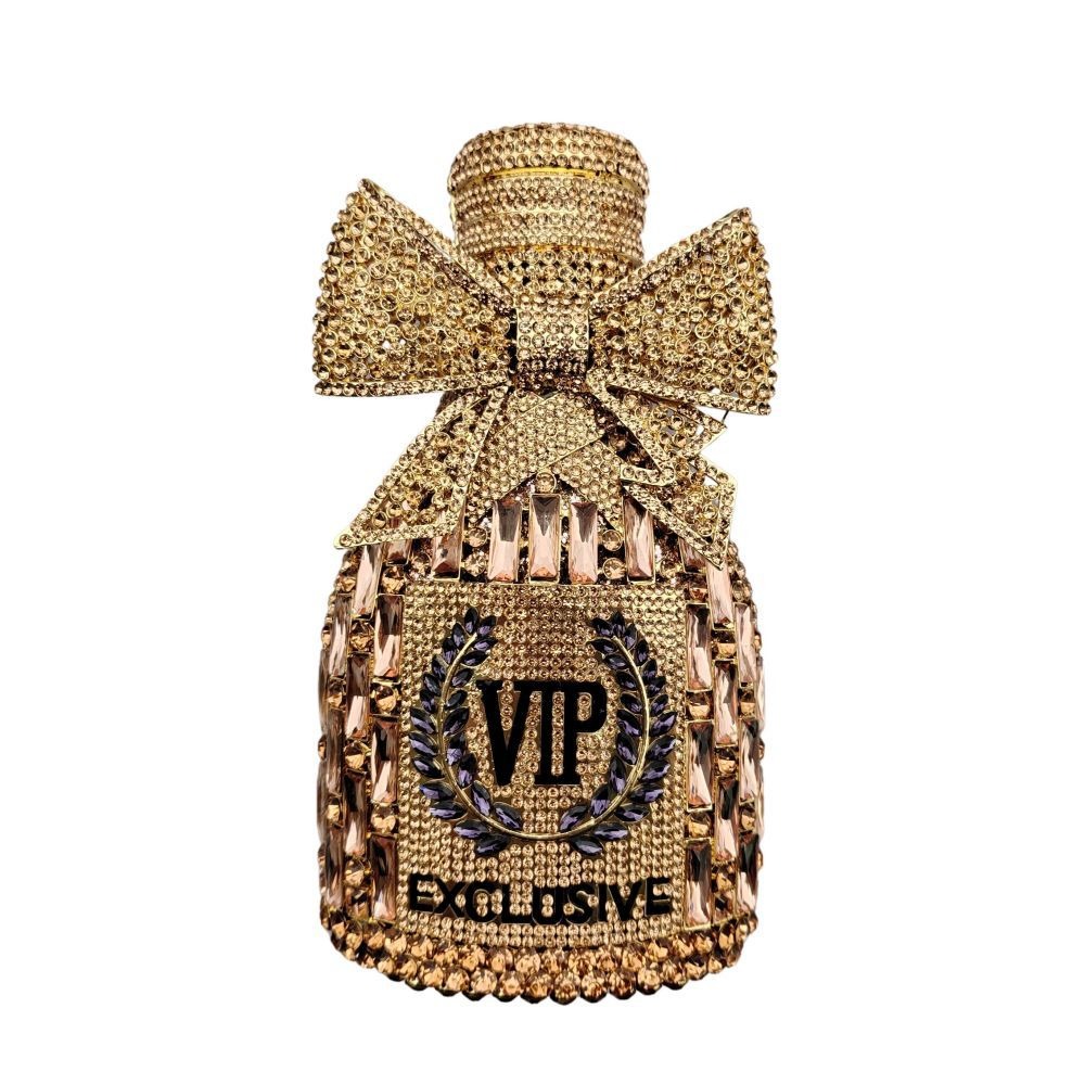 Bow Champagne Wine Bottle Diamond Set Banquet Bag Crystal Handbag for Women - Image 5