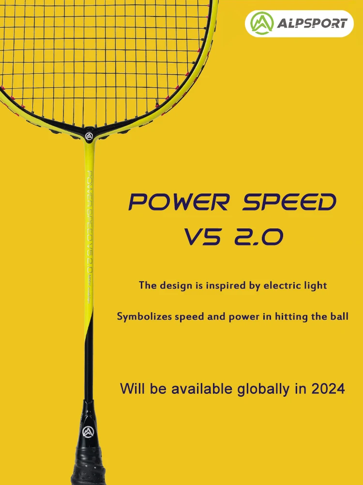 ALP V5 2.0 Badminton Racket 4U Carbon Fiber Ultra-light Buffering Technology Professional Racket New Advanced Version Alpsport - Image 4