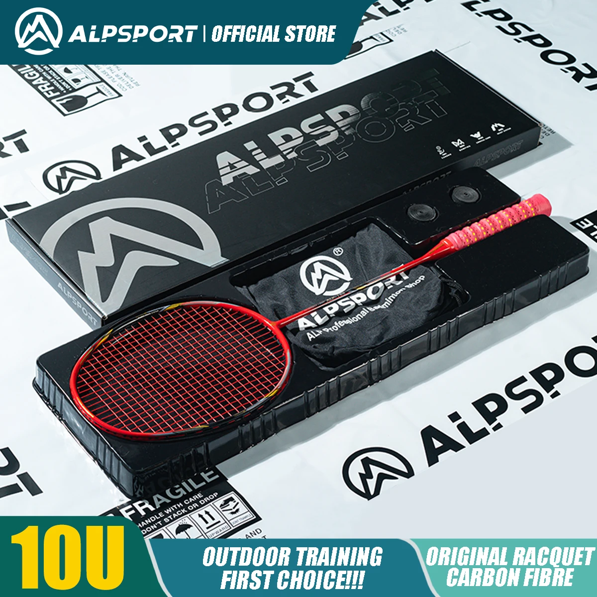 ALPSPORT AIR 10U Ultralight 52g T800 Badminton Racket Fast Rebound Lmported MAX 28LBS Carbon fiber + Titanium Badminton Racket - Image 14