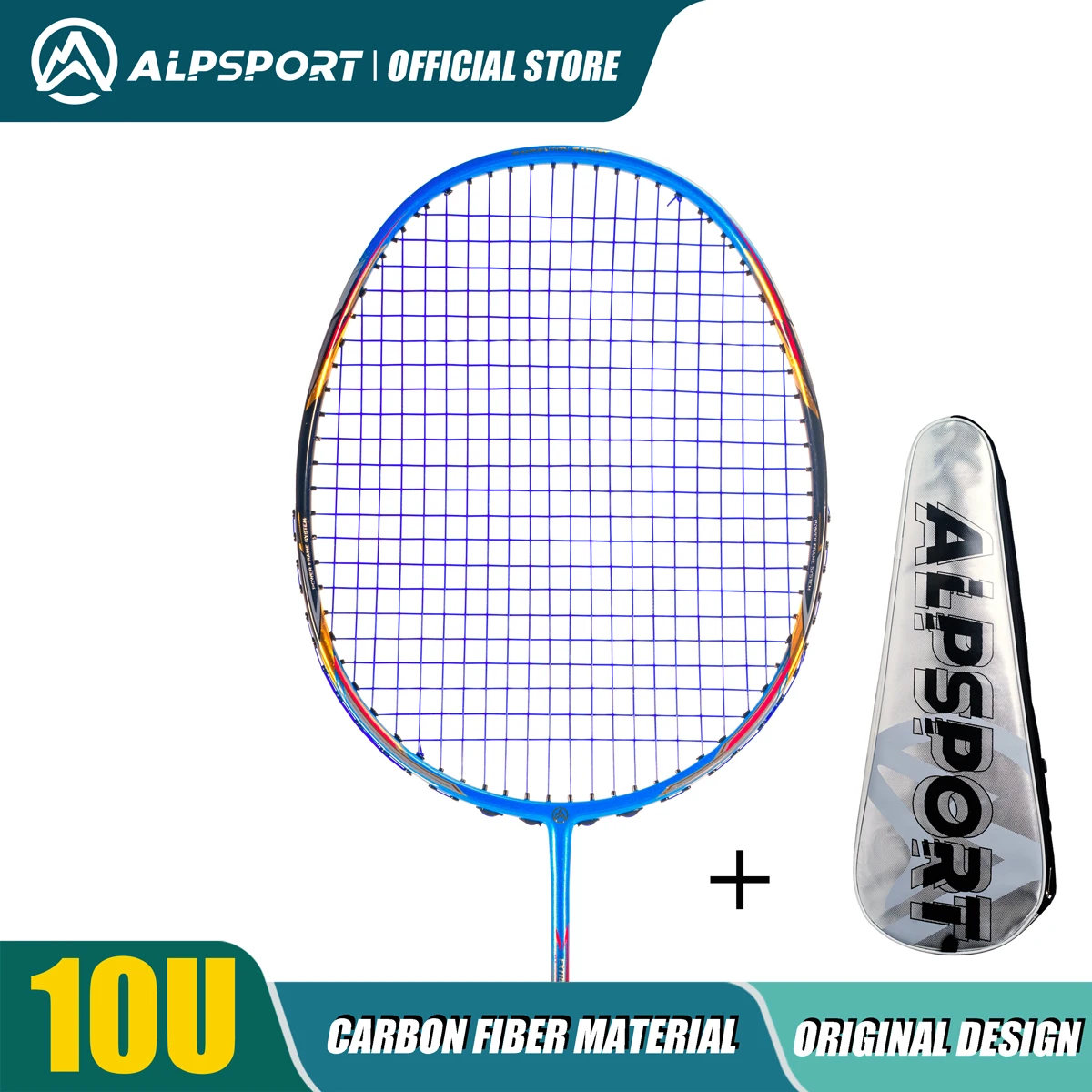 ALPSPORT AIR 10U Ultralight 52g T800 Badminton Racket Fast Rebound Lmported MAX 28LBS Carbon fiber + Titanium Badminton Racket - Image 7