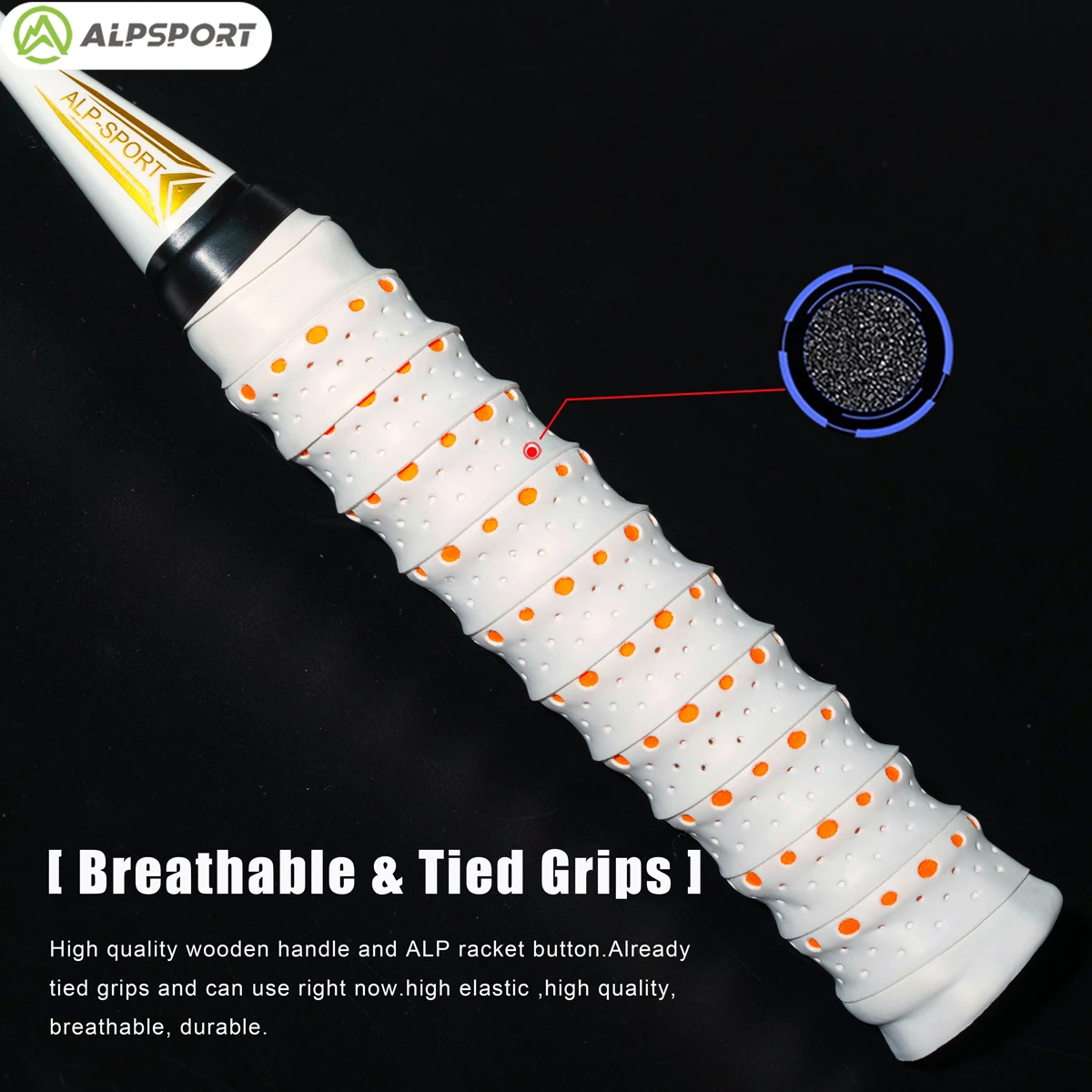 ALPSPORT AIR 10U Ultralight 52g T800 Badminton Racket Fast Rebound Lmported MAX 28LBS Carbon fiber + Titanium Badminton Racket - Image 5