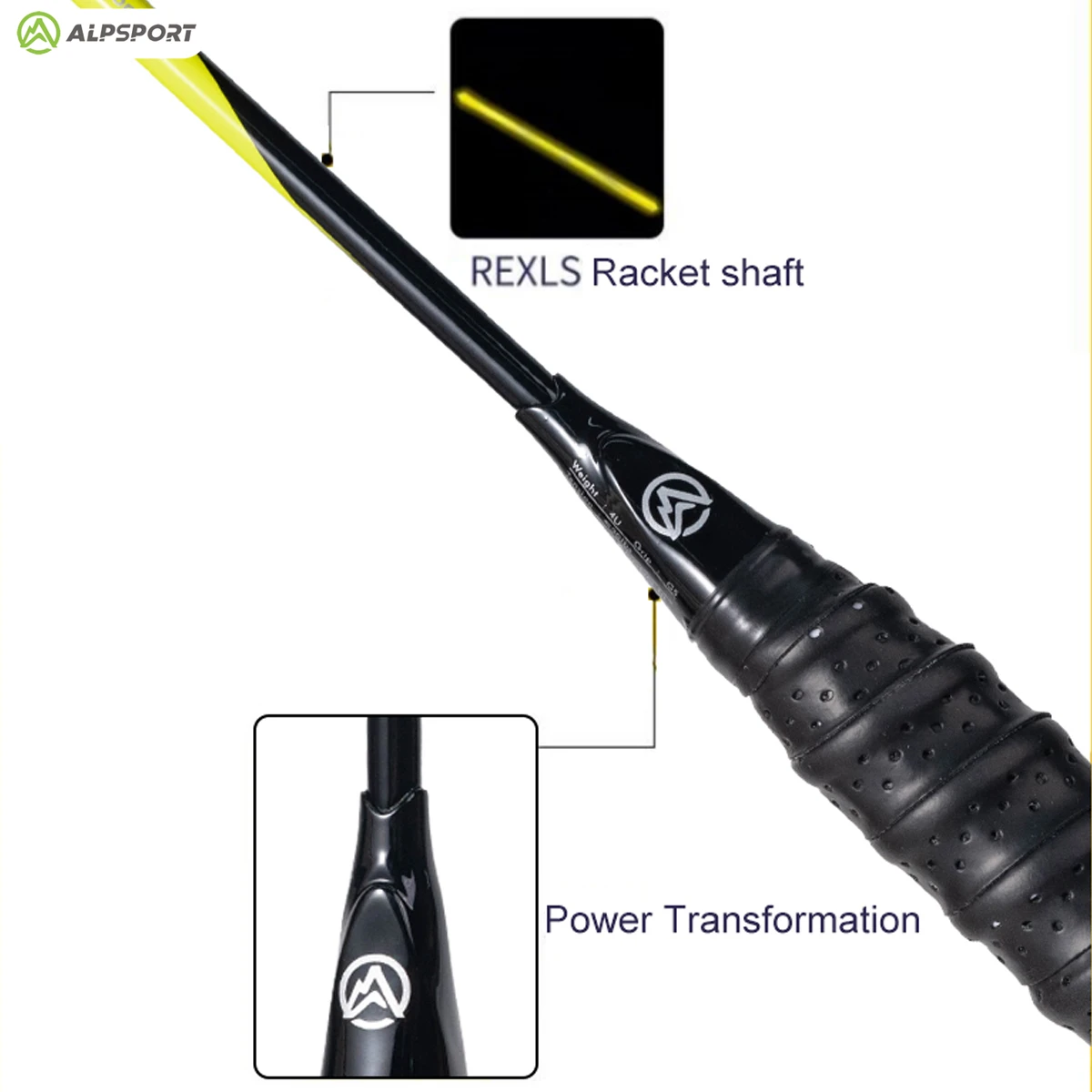 ALP V5 2.0 Badminton Racket 4U Carbon Fiber Ultra-light Buffering Technology Professional Racket New Advanced Version Alpsport - Image 6