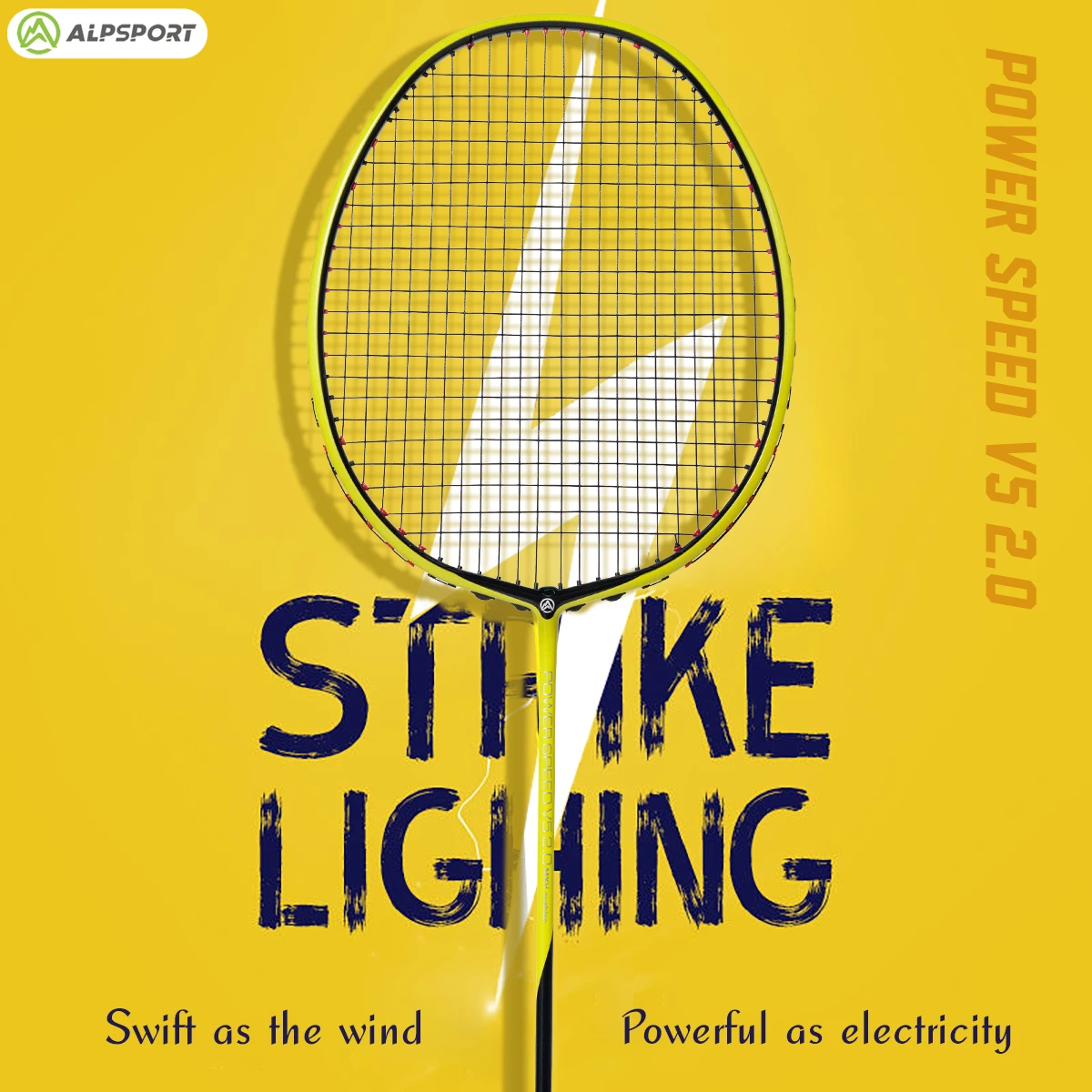 ALP V5 2.0 Badminton Racket 4U Carbon Fiber Ultra-light Buffering Technology Professional Racket New Advanced Version Alpsport - Image 2