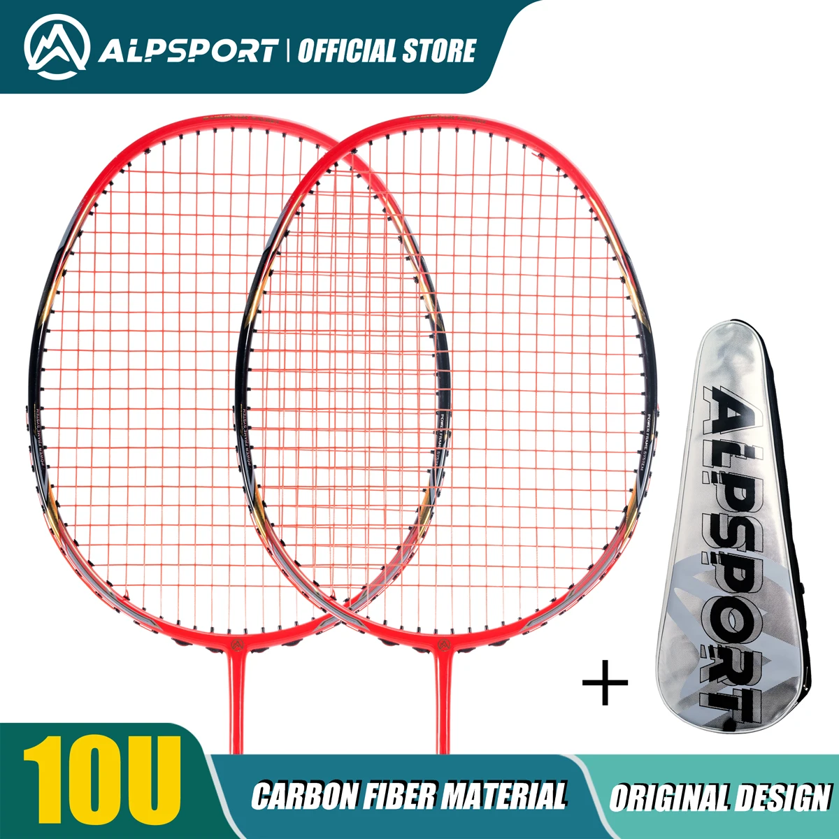 ALPSPORT AIR 10U Ultralight 52g T800 Badminton Racket Fast Rebound Lmported MAX 28LBS Carbon fiber + Titanium Badminton Racket - Image 11