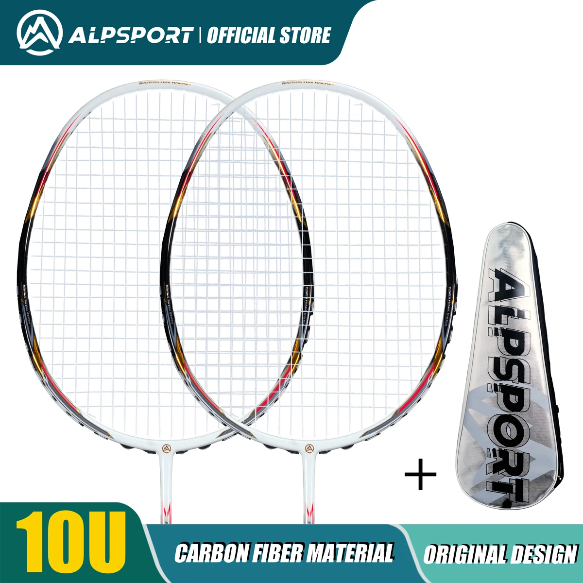 ALPSPORT AIR 10U Ultralight 52g T800 Badminton Racket Fast Rebound Lmported MAX 28LBS Carbon fiber + Titanium Badminton Racket - Image 10