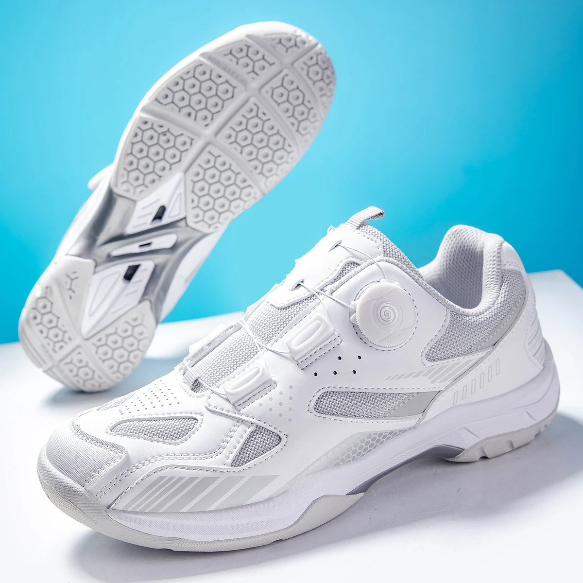 Professional Badminton Shoes for Men and Women Anti-Slip Table Tennis Sneakers Blue Outdoor Gym Tennis Trainers - Image 5