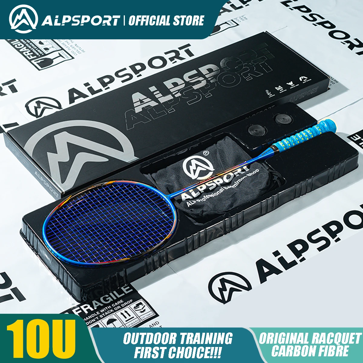 ALPSPORT AIR 10U Ultralight 52g T800 Badminton Racket Fast Rebound Lmported MAX 28LBS Carbon fiber + Titanium Badminton Racket - Image 13