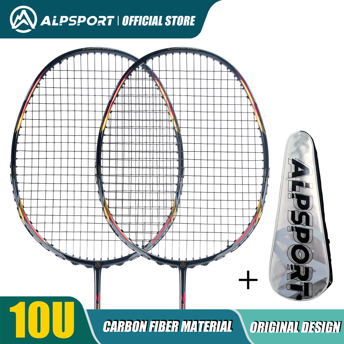 ALPSPORT AIR 10U Ultralight 52g T800 Badminton Racket Fast Rebound Lmported MAX 28LBS Carbon fiber + Titanium Badminton Racket - Image 16