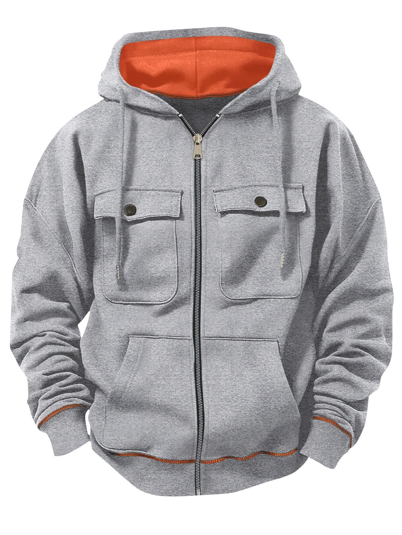 Men's Plus Size Casual Zipper Sweater - Image 8