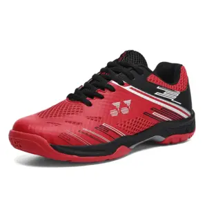 TaoBo Red Black New Style Badminton Sneakers for Men Women Breathable Training Shoes Comfortable Non-slip Tennis Volleyball Shoe